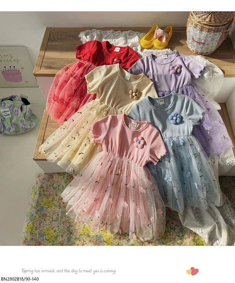 BST ĐẦM THUN PHỐI CHÂN VOAN