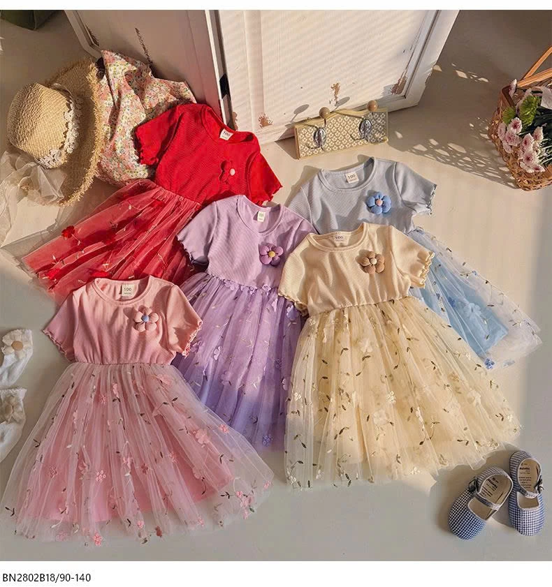 BST ĐẦM THUN PHỐI CHÂN VOAN