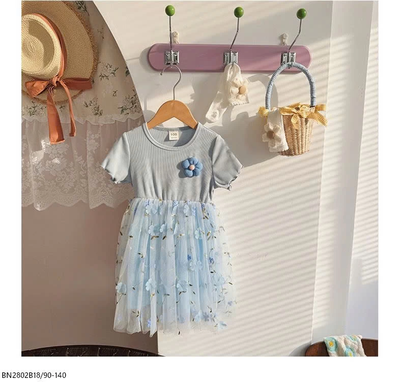 BST ĐẦM THUN PHỐI CHÂN VOAN