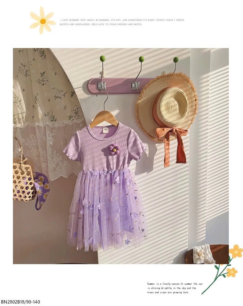 BST ĐẦM THUN PHỐI CHÂN VOAN