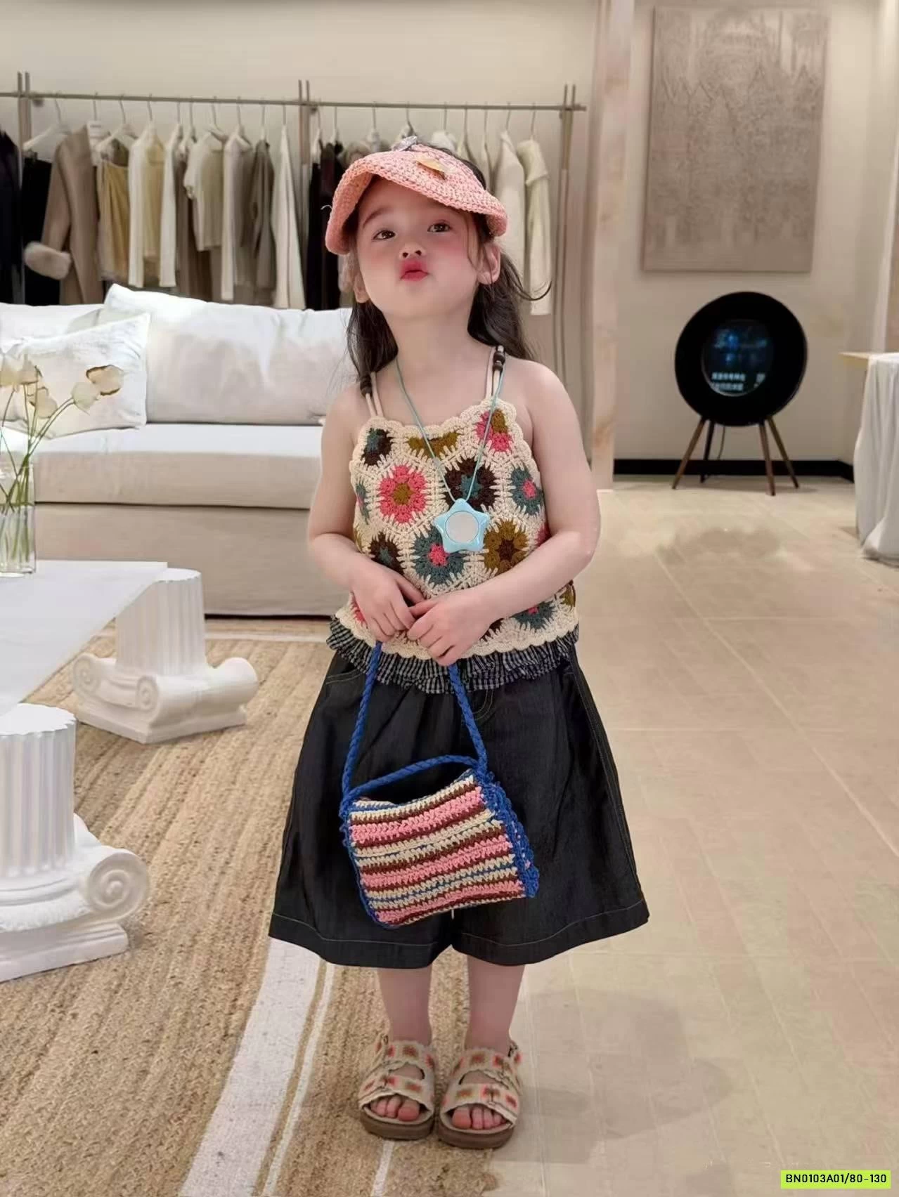 ÁO 2 DÂY HOA MIX SHORT LỬNG
