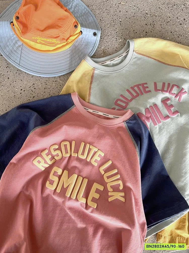 ÁO THUN PHỐI MÀU TAY 25B126 AMBB