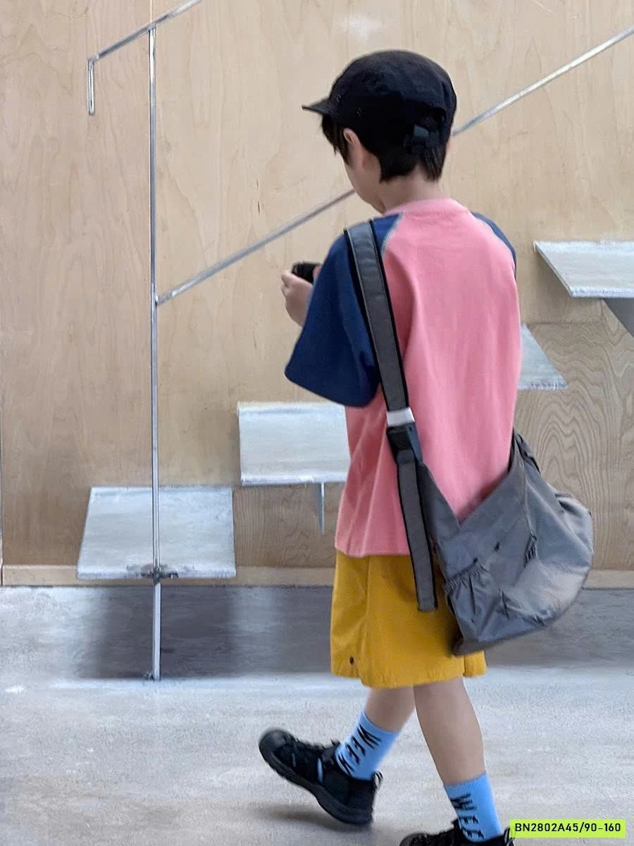 ÁO THUN PHỐI MÀU TAY 25B126 AMBB