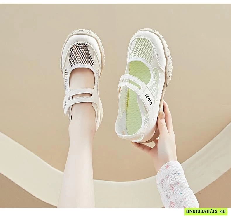 GIÀY LƯỚI THÔNG HƠI QUAI DÁN NỮ