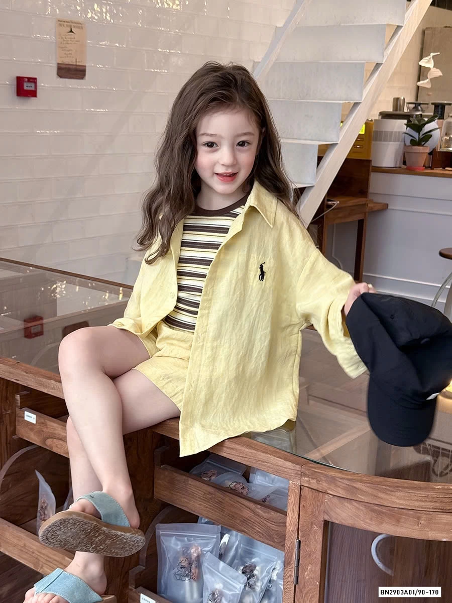 SÉT SƠ MI ĐŨI LOGO 25B026 AMBB