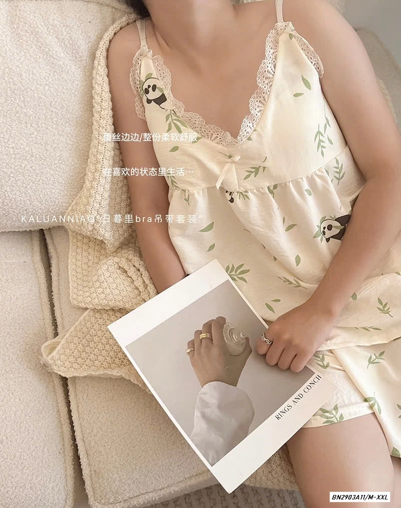 BỘ NGỦ 2 DÂY KÈM BRA