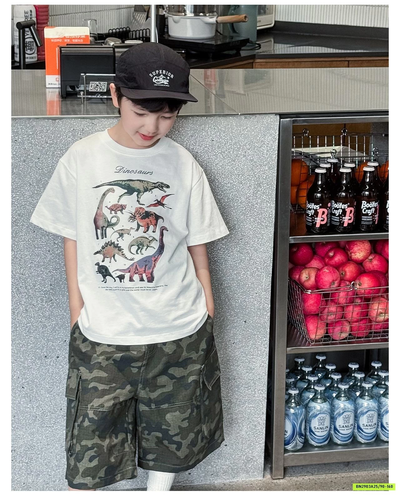 ÁO KHỦNG LONG MIX SHORT RẰN RI AOAOKIDS