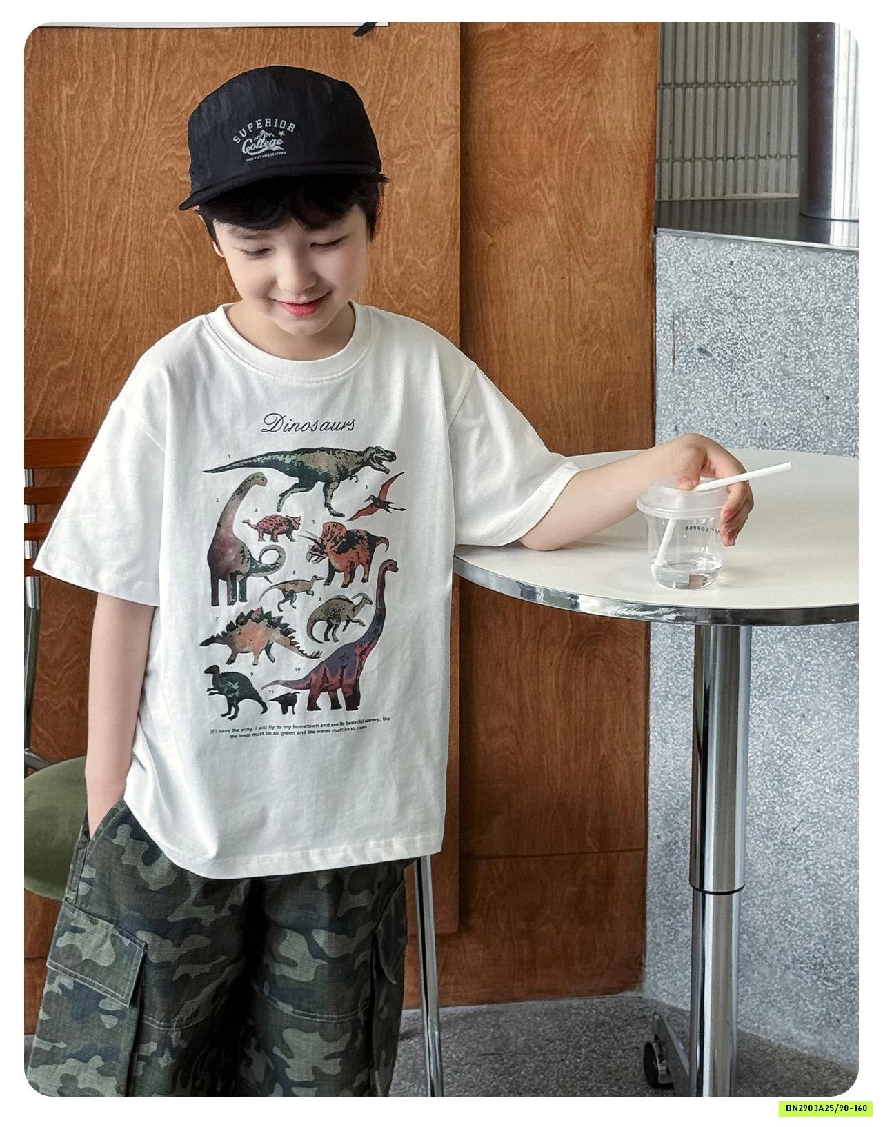 ÁO KHỦNG LONG MIX SHORT RẰN RI AOAOKIDS