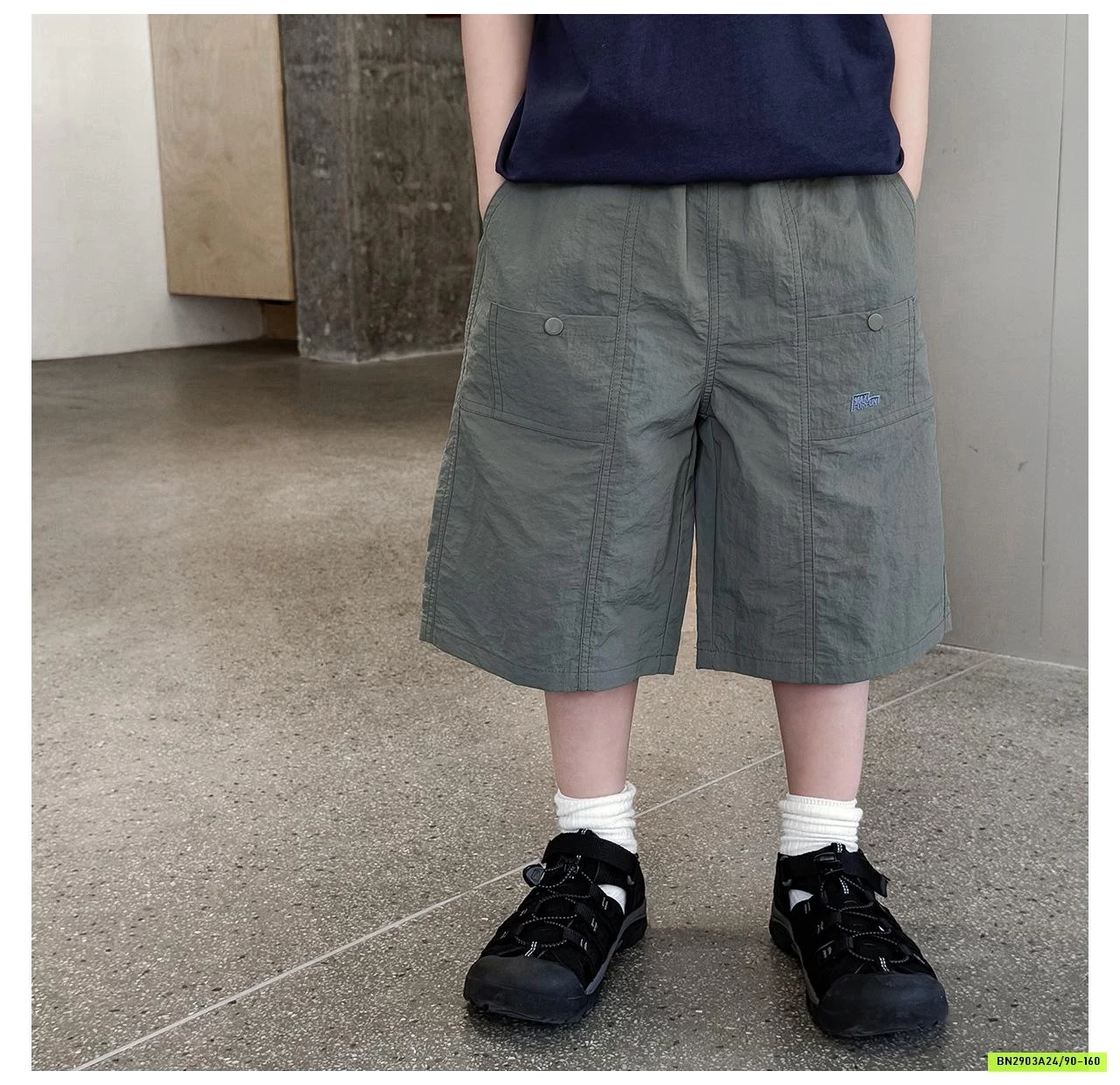 SHORT THÔ MỀM THÊU TÚI AOAOKIDS