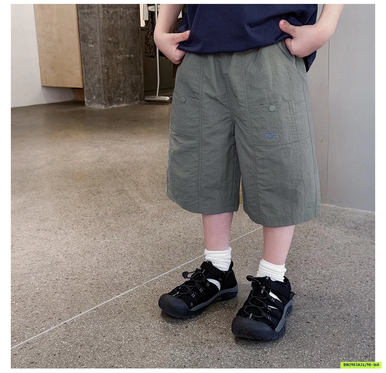 SHORT THÔ MỀM THÊU TÚI AOAOKIDS