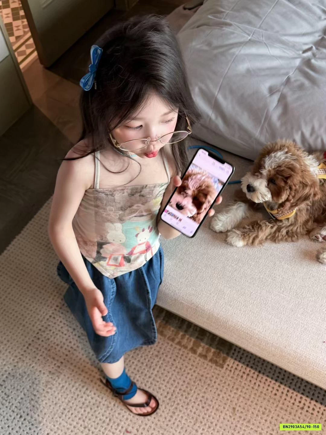 ÁO 2 DÂY HỌA TIẾT MIX CV JEANS BÍ