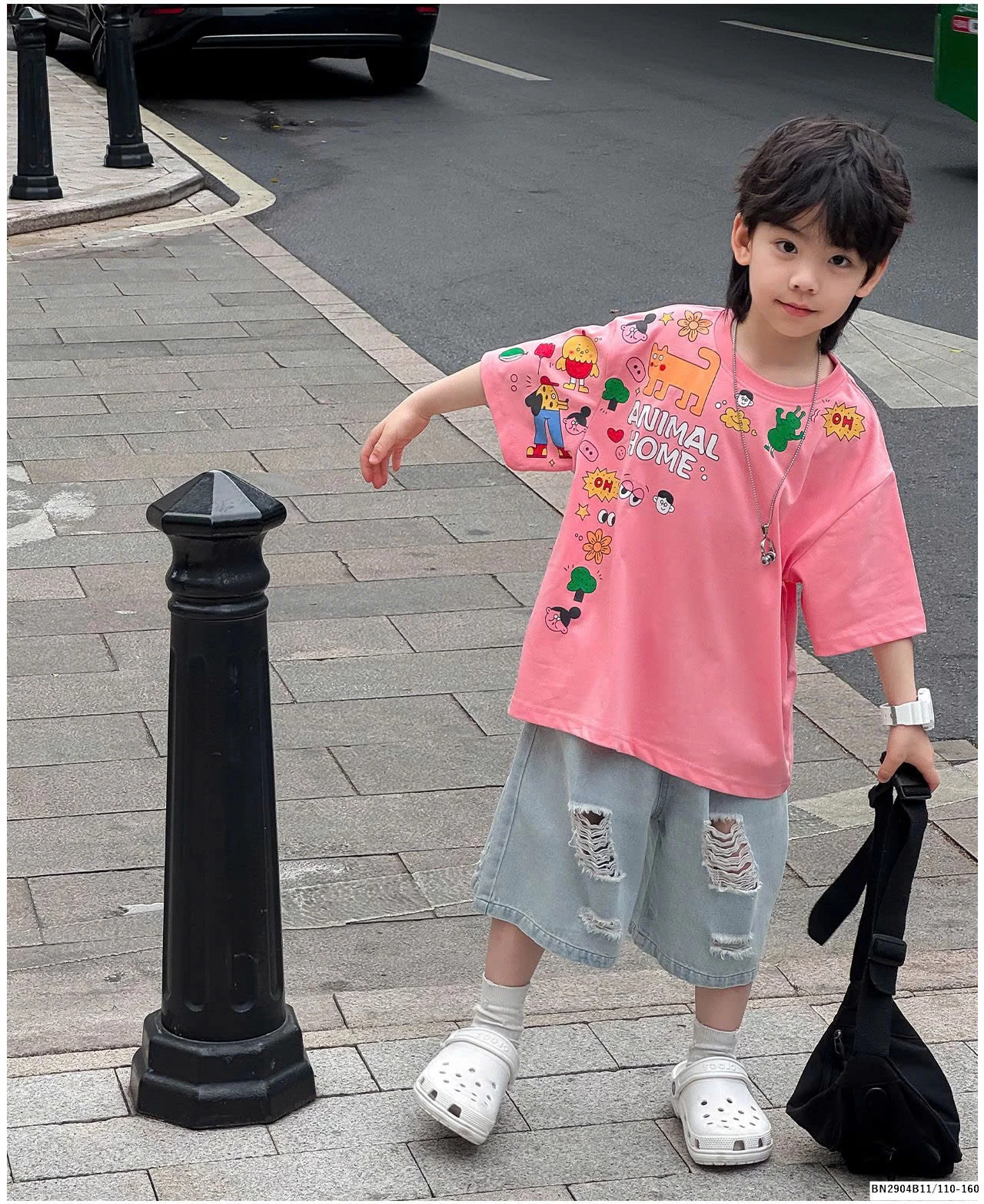 ÁO THUN HỒNG HOẠT HÌNH