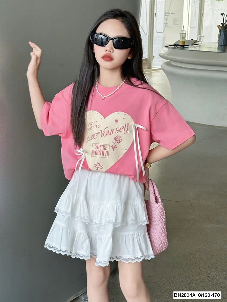 ÁO HỒNG MIX CV TRẮNG SZ ĐẠI