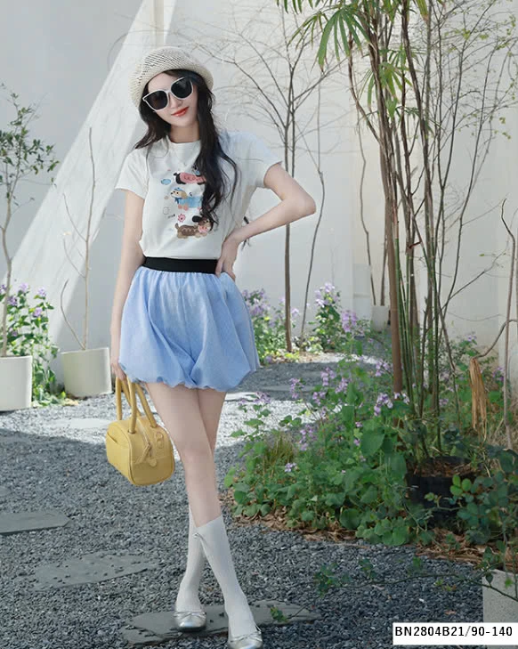 SET ÁO THUN MIX QUẦN BÍ XANH MẸ BÉ