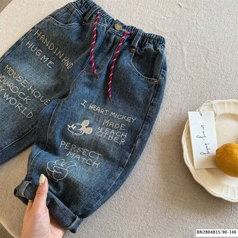 QUẦN JEAN BAGGY MMY THÊU  MICKEY