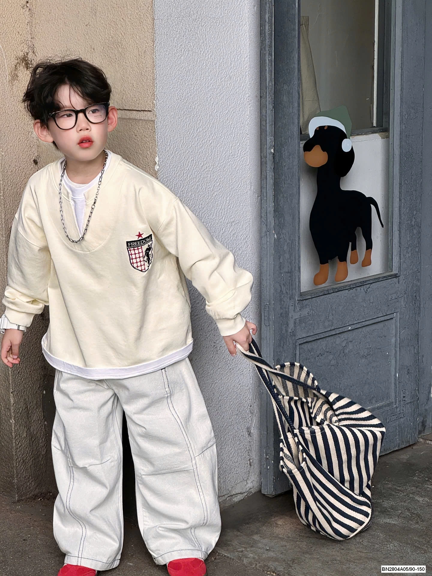 THUN GIẢ 2 LỚP CỔ V LOGO NGỰC