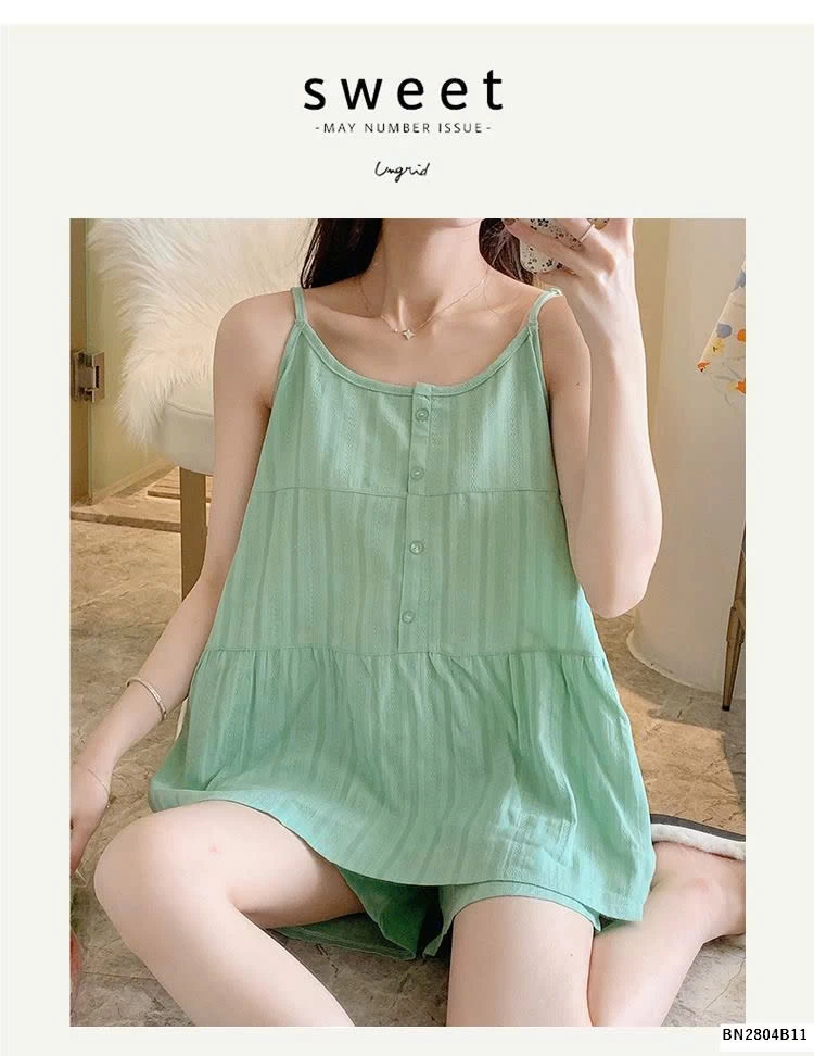 BỘ NGỦ MẶC NHÀ 2 DÂY quốc dân