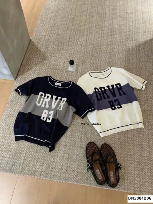 Áo len dệt kim tay ngắn WGWE