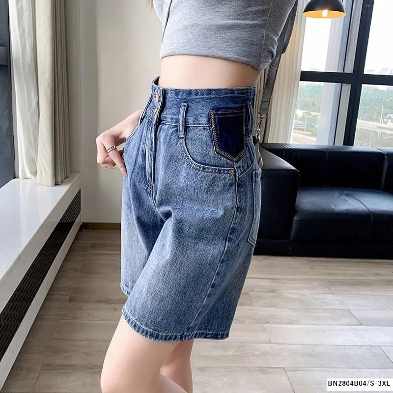 QUẦN SHORT JEAN CẠP CAO