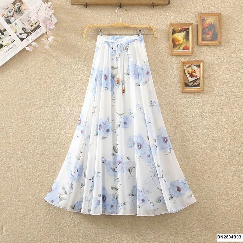 CHÂN VÁY DÁNG DÀI HOẠ TIẾT