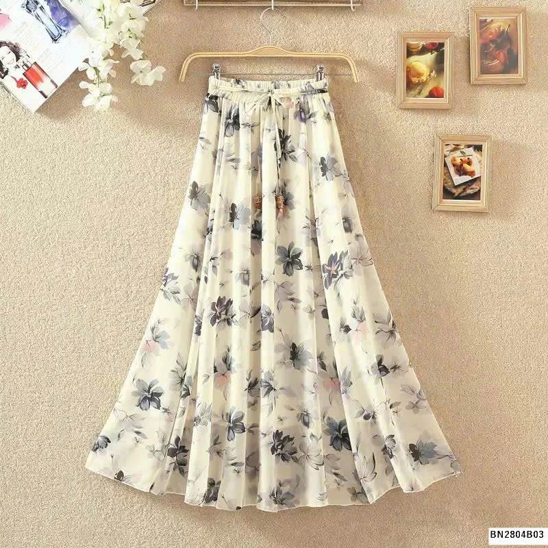 CHÂN VÁY DÁNG DÀI HOẠ TIẾT