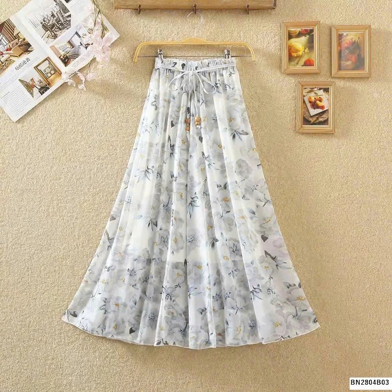 CHÂN VÁY DÁNG DÀI HOẠ TIẾT