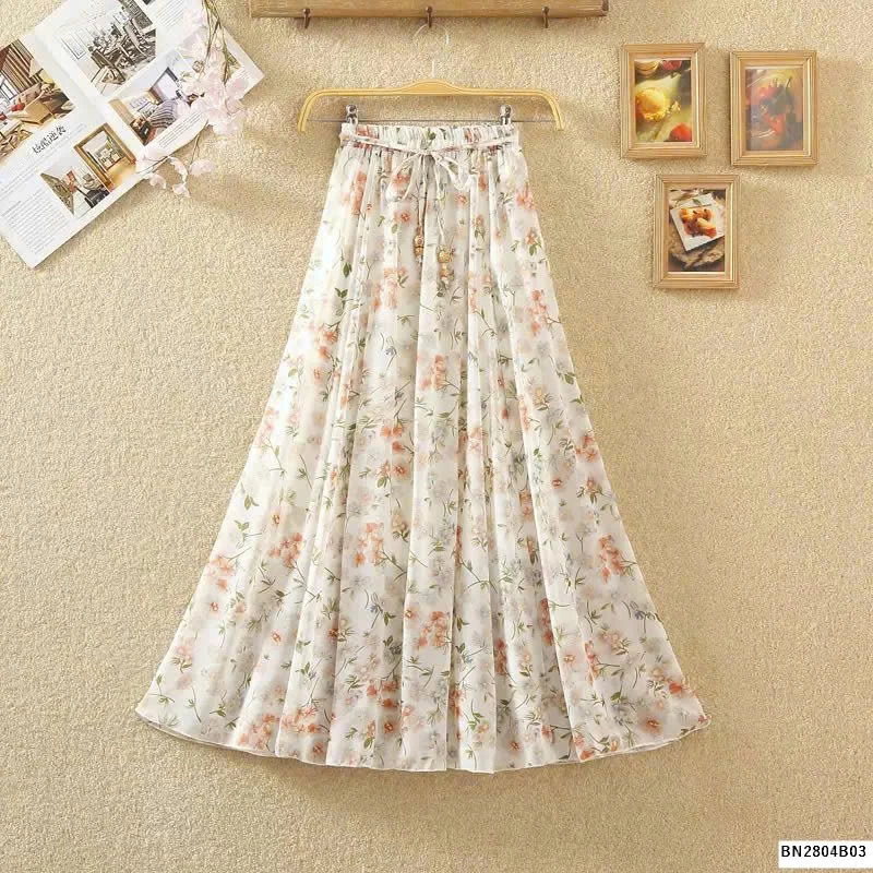 CHÂN VÁY DÁNG DÀI HOẠ TIẾT