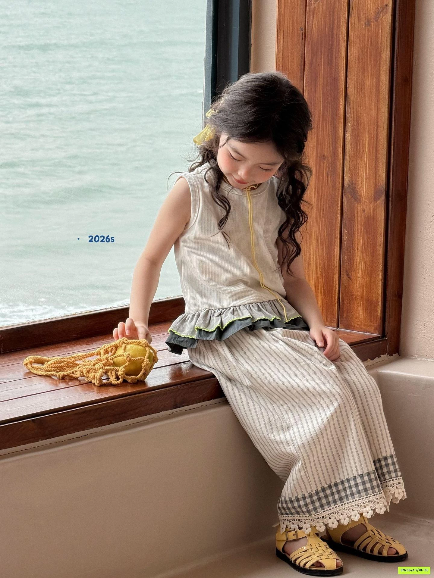 SÉT BABYDOLL KẺ SỌC VIỀN BÈO