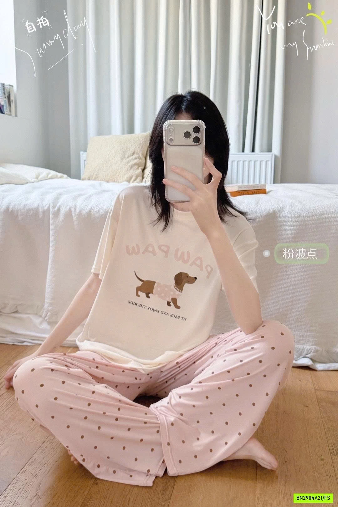 BỘ CÚN QUẦN DÀI CHẤM BI MSUSU