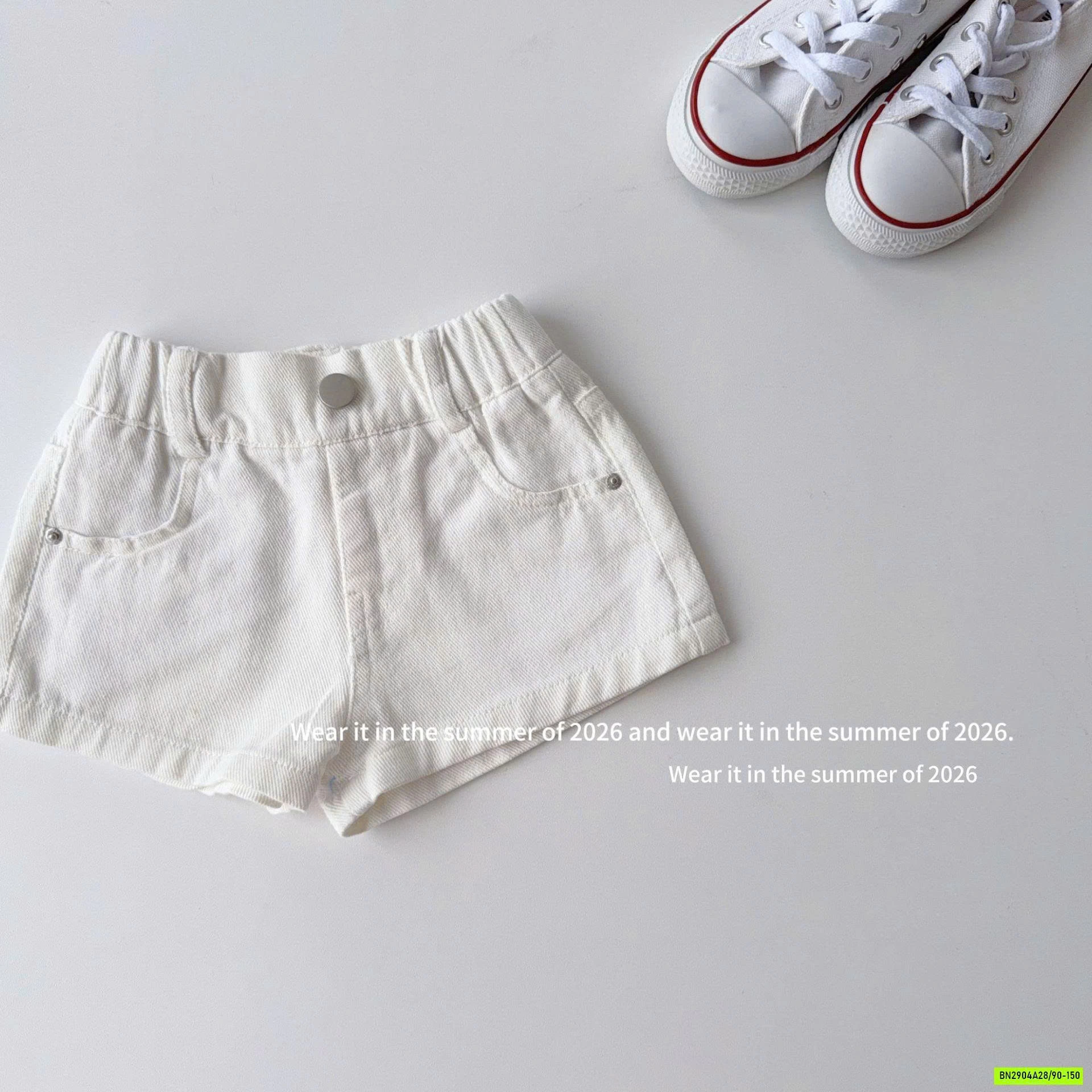 SHORT THÔ CẠP CHUN TRƠN MÀU QKIDS