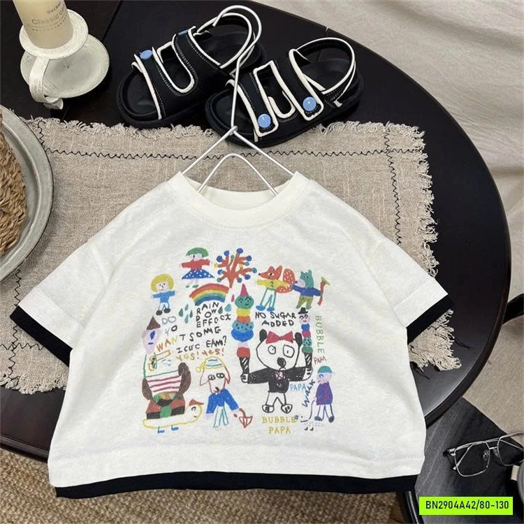 ÁO HOẠT HÌNH MIX JEANS LỬNG