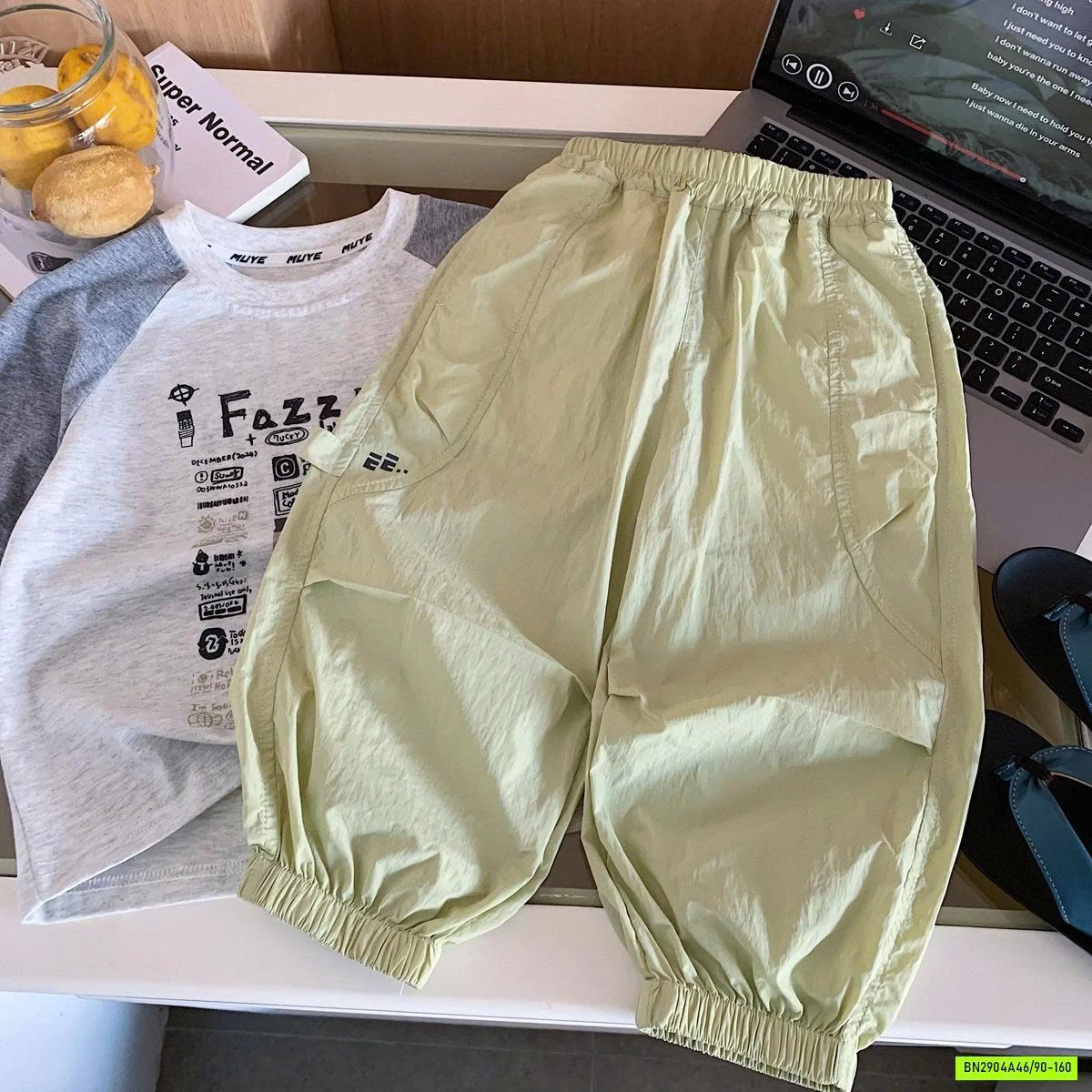 QUẦN GIÓ MỎNG BO GẤU