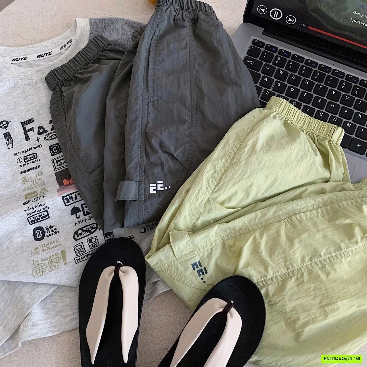 QUẦN GIÓ MỎNG BO GẤU