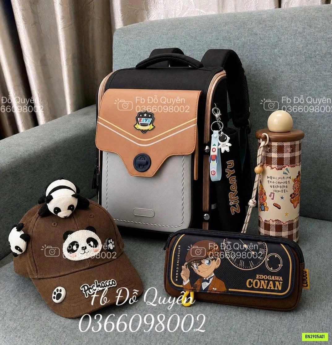 COMBO BALO ĐI HỌC TONE NÂU BÉ TRAI
