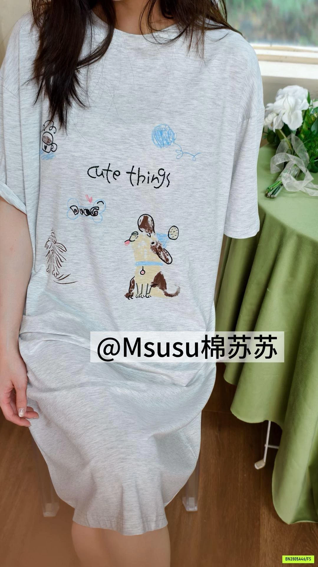 ĐẦM NGỦ SUÔNG THUN LẠNH HỌA TIẾT