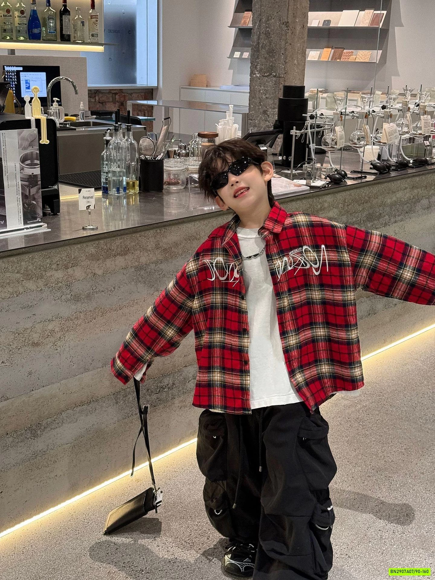 KHOÁC CARO ĐỎ STYLE HÀN XẺNG