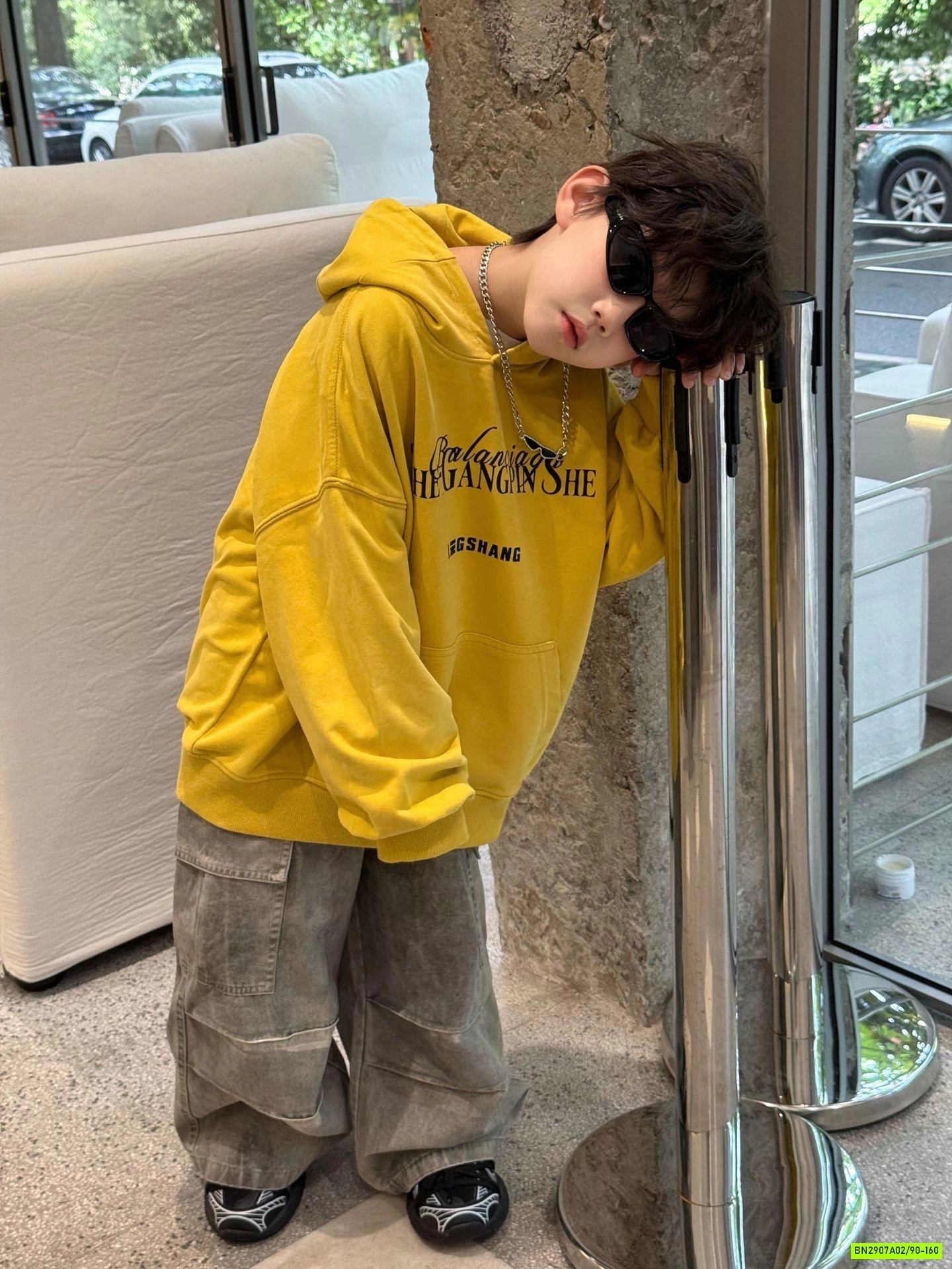 HOODIE NỈ VÀNG IN CHỮ