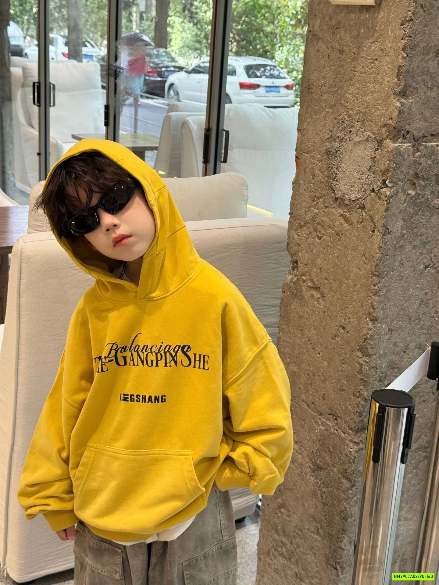 HOODIE NỈ VÀNG IN CHỮ