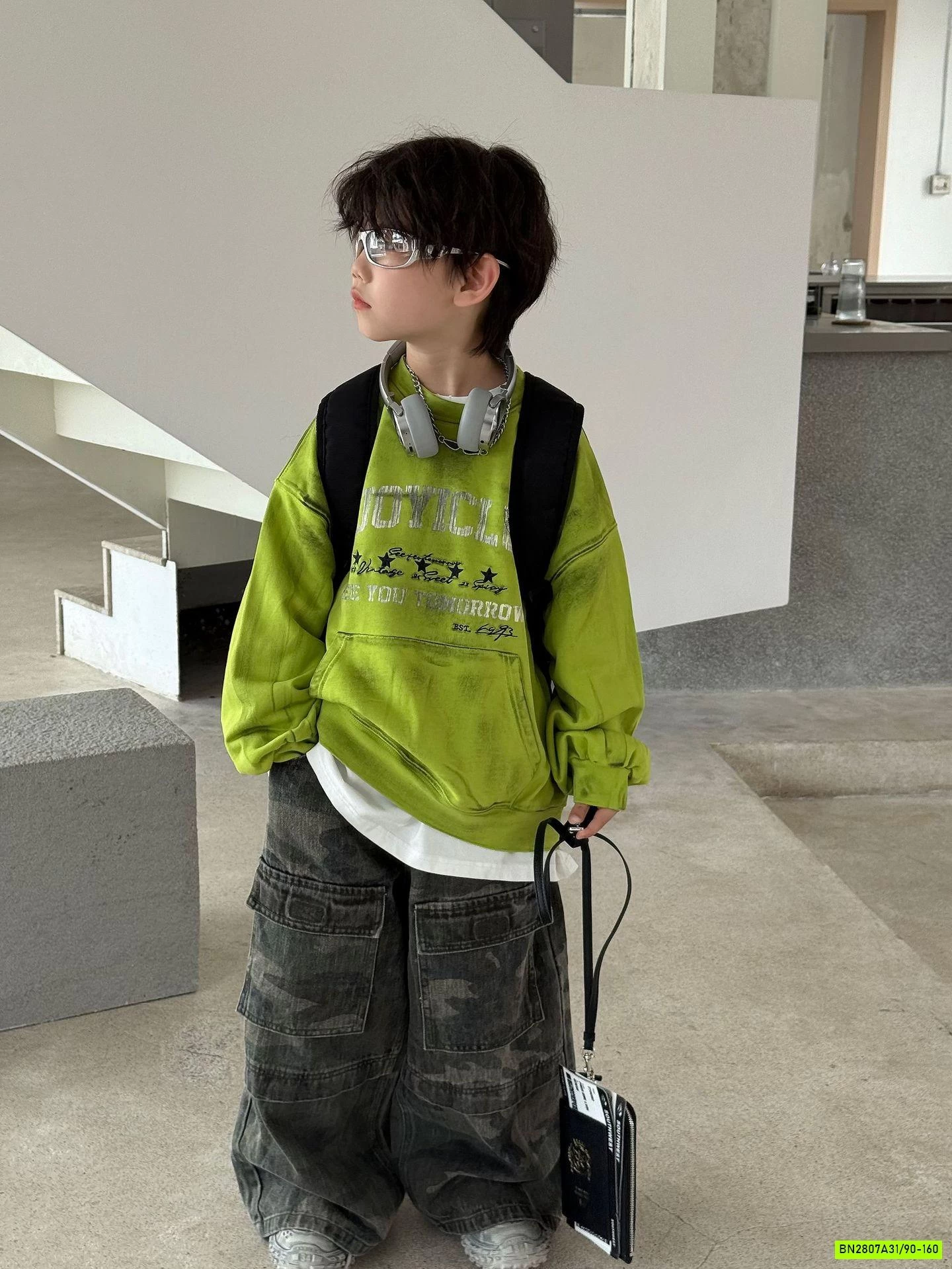 ÁO NỈ TÚI BỰNG LOANG MÀU