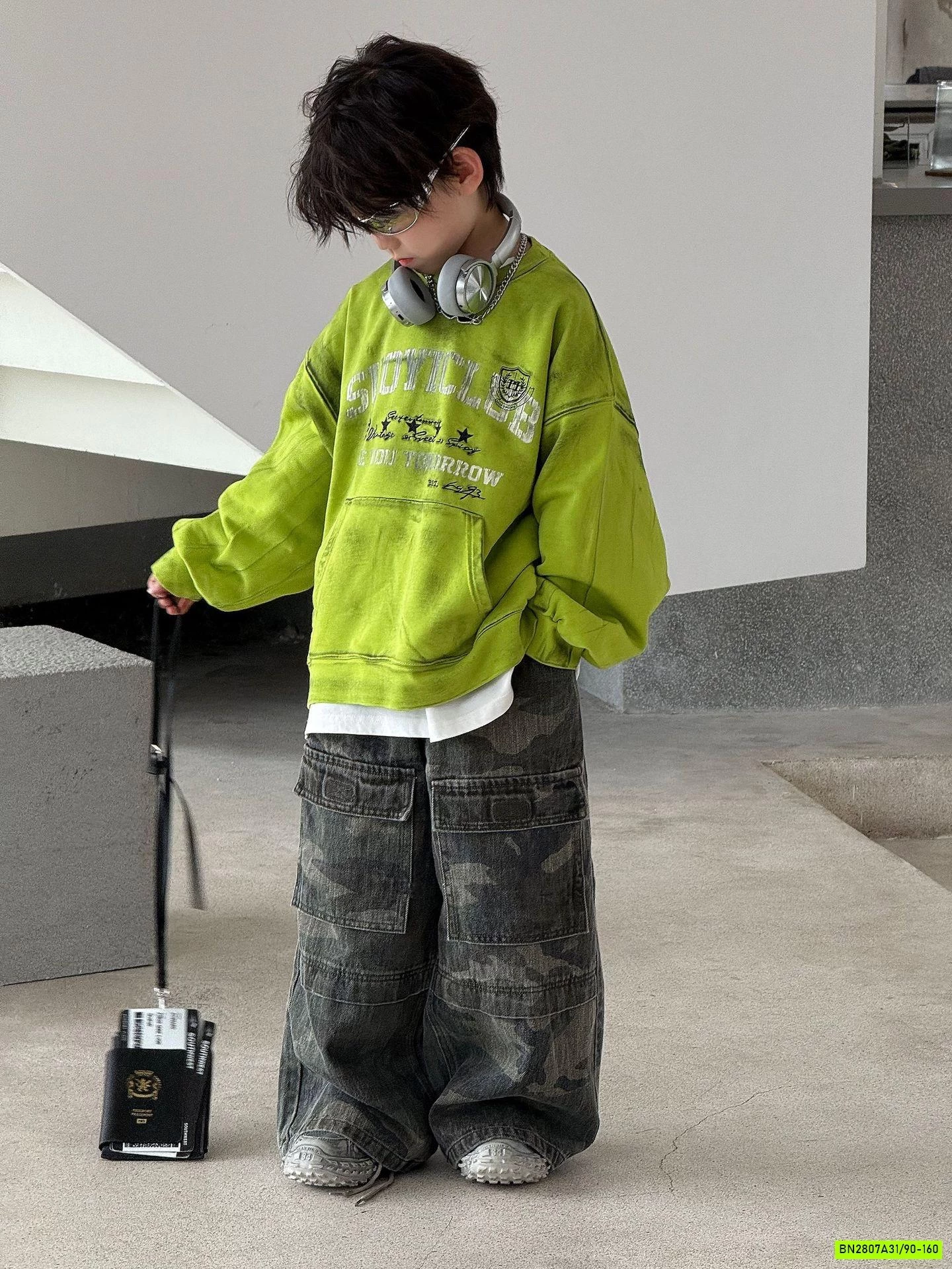 ÁO NỈ TÚI BỰNG LOANG MÀU