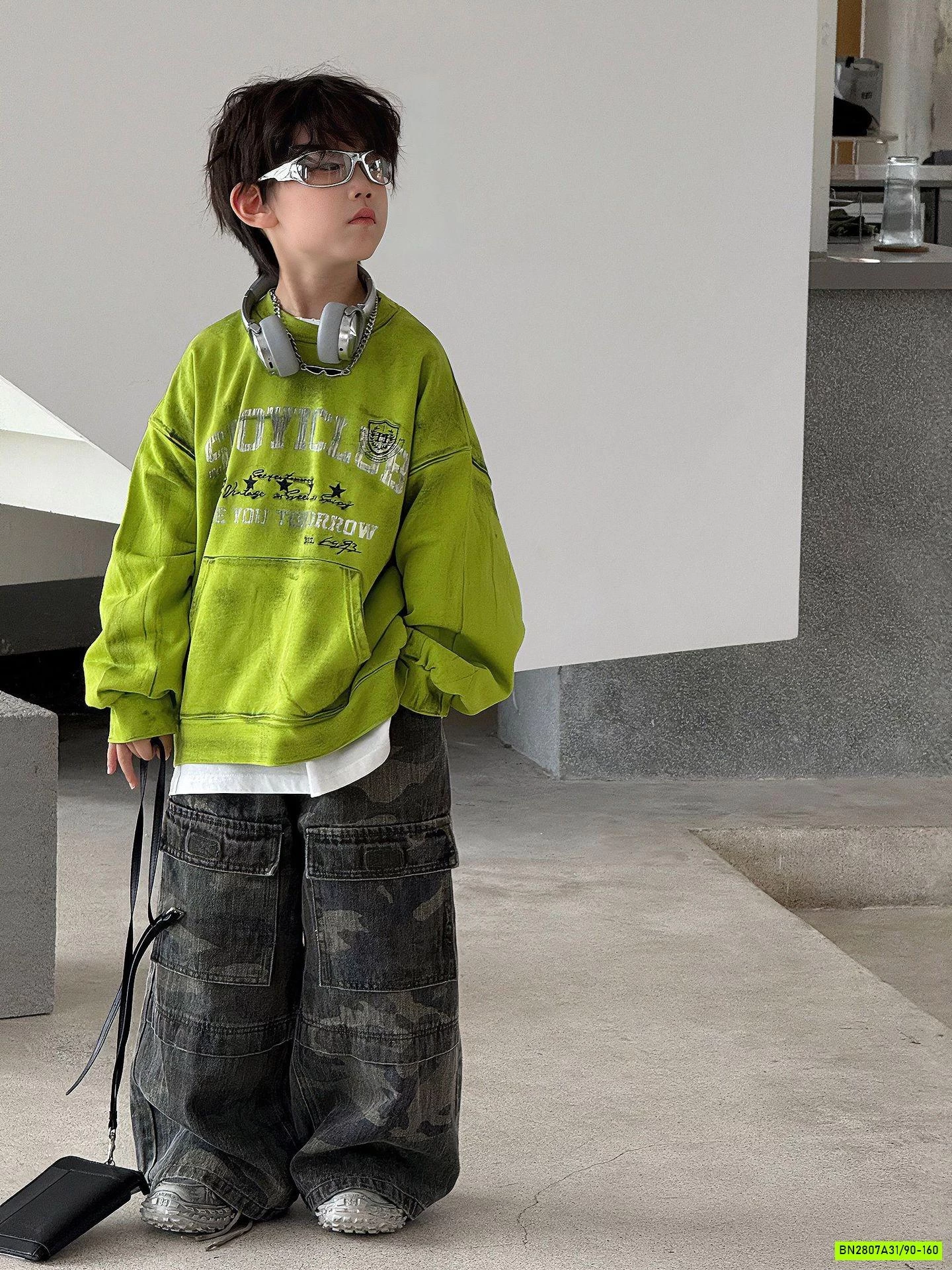 ÁO NỈ TÚI BỰNG LOANG MÀU