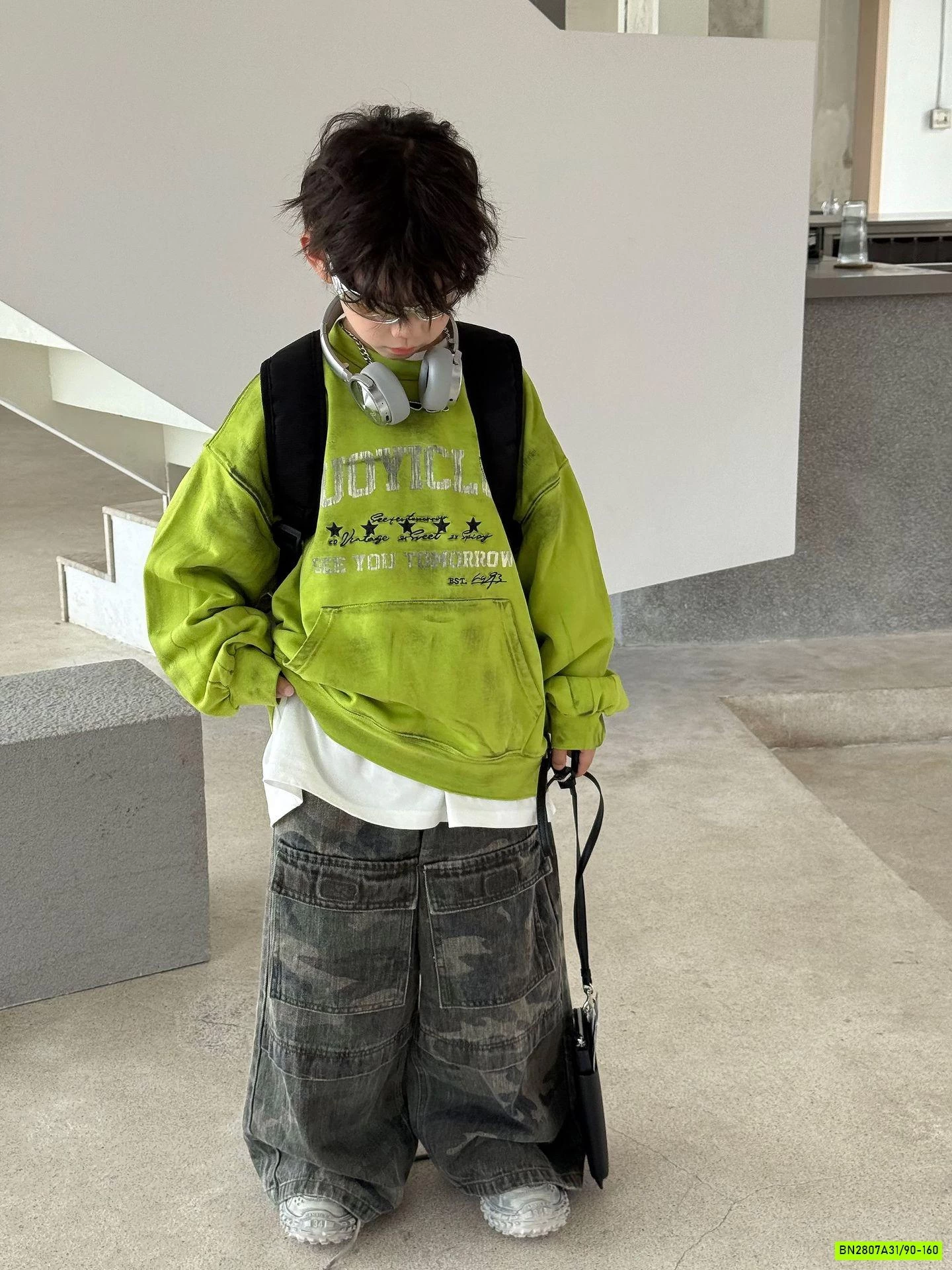 ÁO NỈ TÚI BỰNG LOANG MÀU