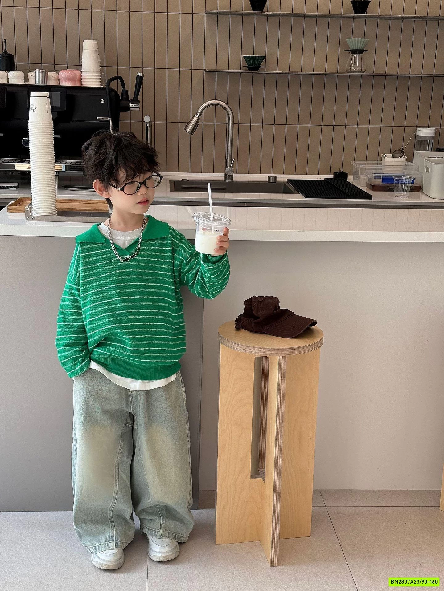 ÁO LEN DỆT CỔ BẺ KẺ NGANG