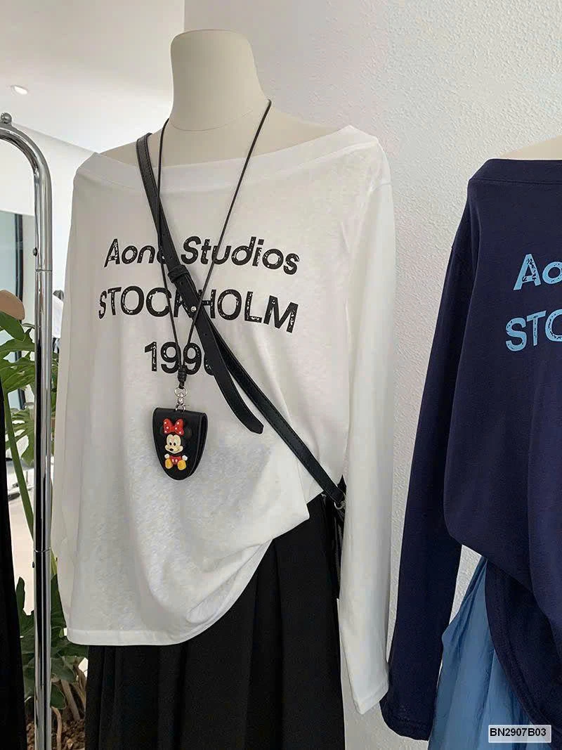 ÁO THUN CHỮ DÀI TAY NỮ