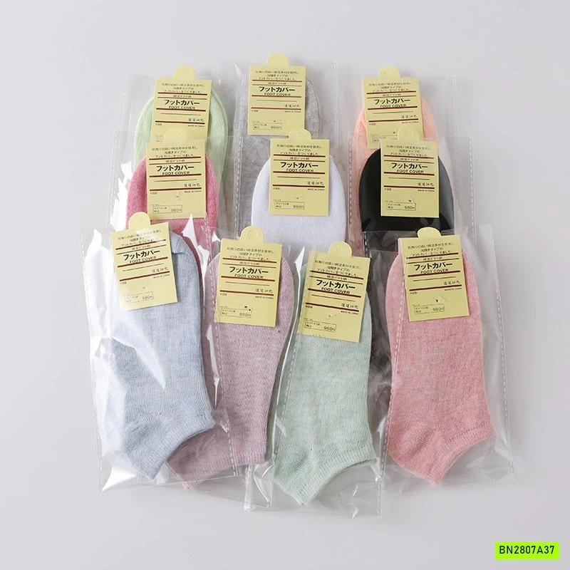 SÉT 10Đ TẤT NỮ TRƠN MÀU