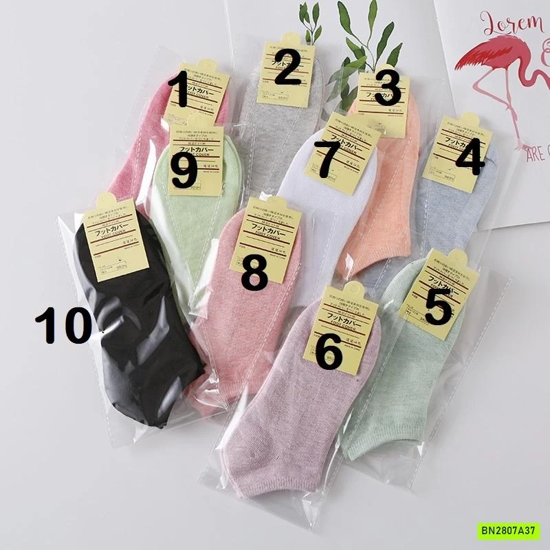 SÉT 10Đ TẤT NỮ TRƠN MÀU