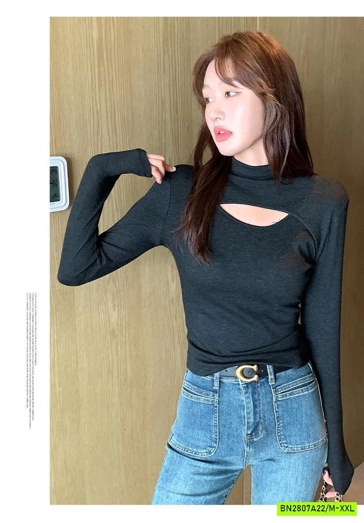 ÁO NỈ KHOÉT NGỰC CỔ 3P