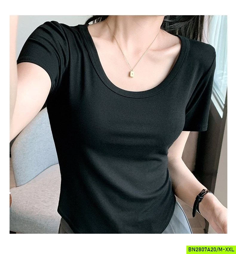 ÁO THUN CỔ VUÔNG ĐUÔI TÔM