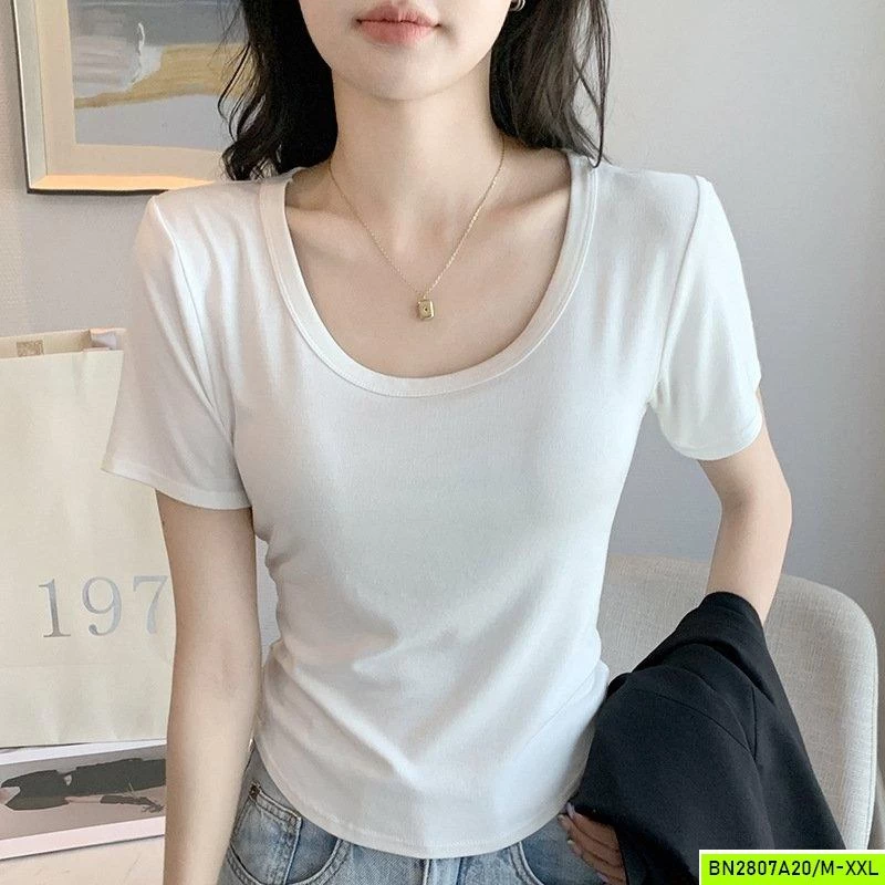 ÁO THUN CỔ VUÔNG ĐUÔI TÔM