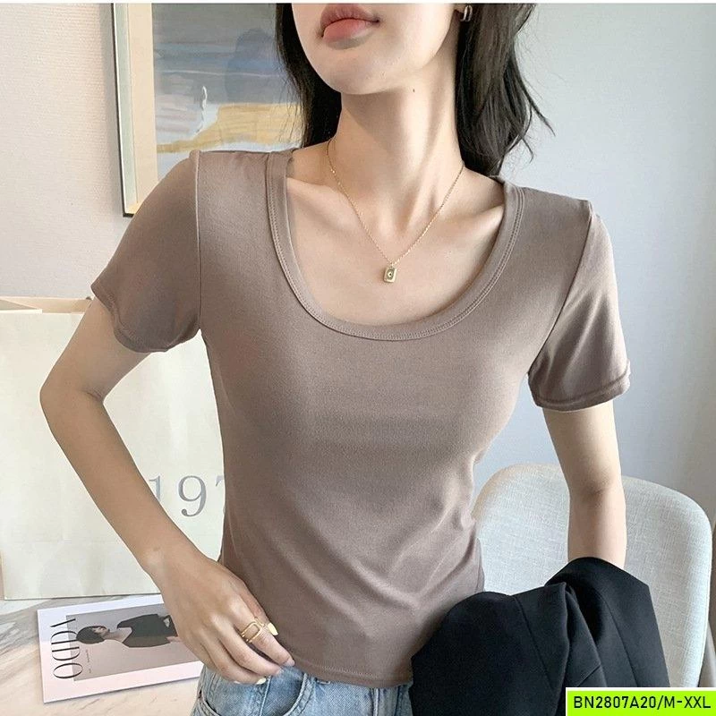 ÁO THUN CỔ VUÔNG ĐUÔI TÔM